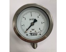 Art.E482 Manometer 0 - 6bar, &Oslash; 63mm 1/4" radial - Edelstahl