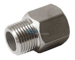 Art.E246 (342) Reduzierer 1/2" IG x 1/8" AG - PN10 Edelstahl V4A