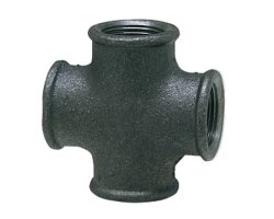 Art.T180S Kreuzst&uuml;ck 1/4" - Temperguss schw.