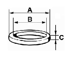 Art.3373s Flachdichtung Schwer 3/4" (A24 x B16 x C3 mm) - 10er Packung