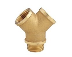 Art.3220A Y-St&uuml;ck 1/2" IG x AG x IG - Messing