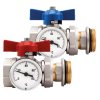 Art.487K Kugelhahn Set 1" Durchgang mit Thermometer,...