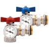 Art.487K Kugelhahn Set 1" Eckform mit Thermometer,...