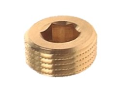 Art.3595 Verschlussstopfen 1/4" mit Innensechskant - Messing