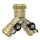Art.413 Y-Verteilerst&uuml;ck Anschluss 3/4" IG, 2x Verbraucher mit 3/4 AG - Messing