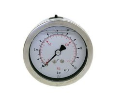 Art.E483G Manometer 0 - 16bar, &Oslash; 63mm, Glyz. 1/4" axial