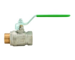 Art.291 Trinkwasser Kugelhahn "IDEAL" 3/8" IG x AG voller Durchgang - Messing vernickelt