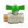 Art.293 Trinkwasser Kugelhahn "IDEAL" 1/2" IG x AG voller Durchgang - Messing vernickelt
